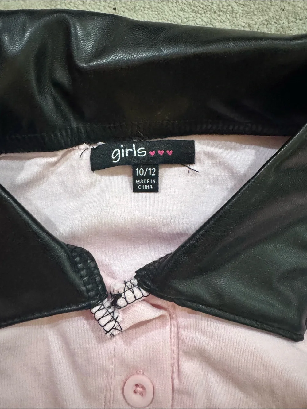 Kids Pink & Black 'Perfect' Matching Set - Unbranded